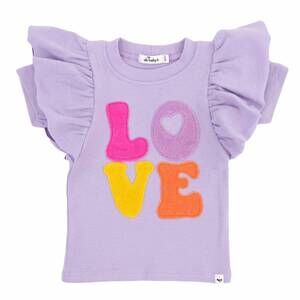 NEW OH BABY! kids' butterfly short sleeve cotton tee in orchid